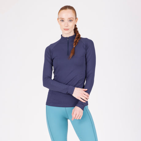 Shires Aubrion Ladies React Long Sleeve Base Layer #colour_midnight
