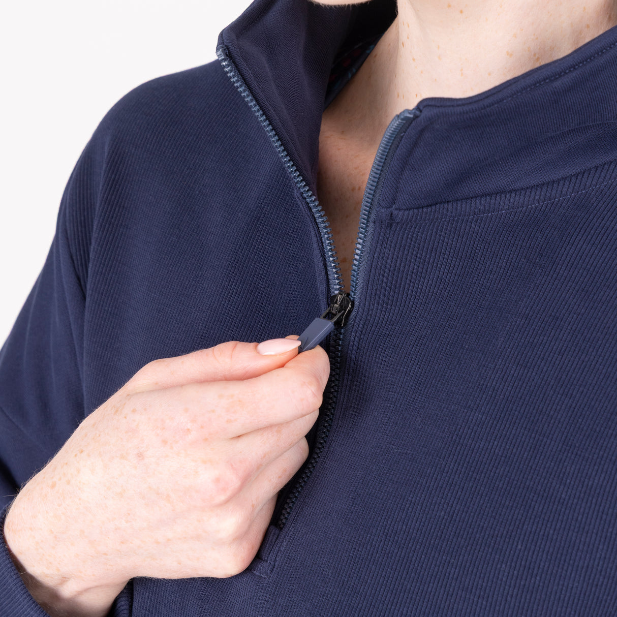 Shires Aubrion React Quarter Zip Sweater #colour_midnight