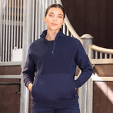 Shires Aubrion React Quarter Zip Sweater #colour_midnight