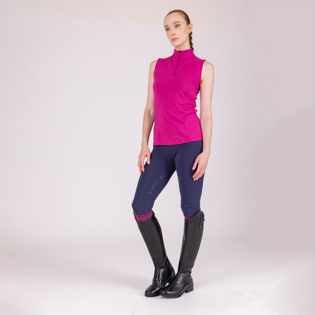 Shires Aubrion Ladies React Rythm Riding Tights #colour_midnight