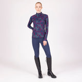 Shires Aubrion Ladies React Rythm Riding Tights #colour_midnight