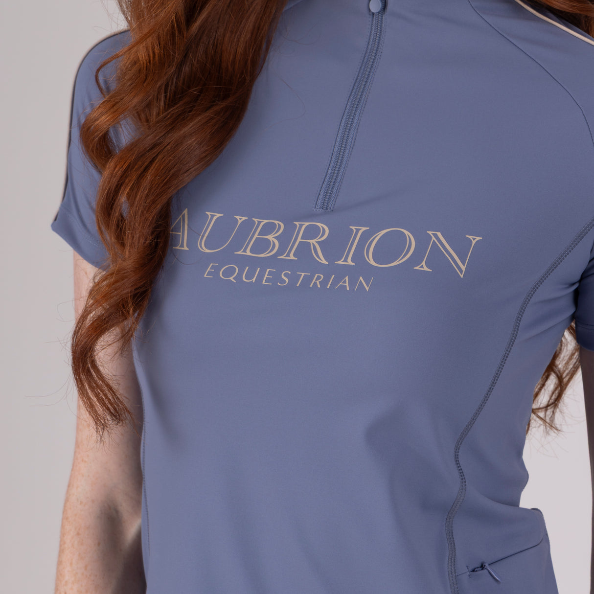 Shires Aubrion Equestrian Short Sleeve Base Layer #colour_storm