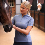 Shires Aubrion Equestrian Short Sleeve Base Layer #colour_storm