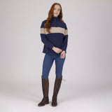 Shires Aubrion Equestrian Quarter Zip Fleece #colour_midnight-taupe