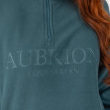 Shires Aubrion Equestrian Quarter Zip Fleece #colour_midnight-taupe