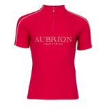 Shires Aubrion Equestrian Short Sleeve Base Layer -Young Rider #colour_dewberry