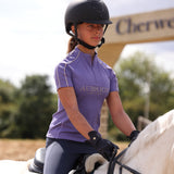 Shires Aubrion Equestrian Short Sleeve Base Layer -Young Rider #colour_heather