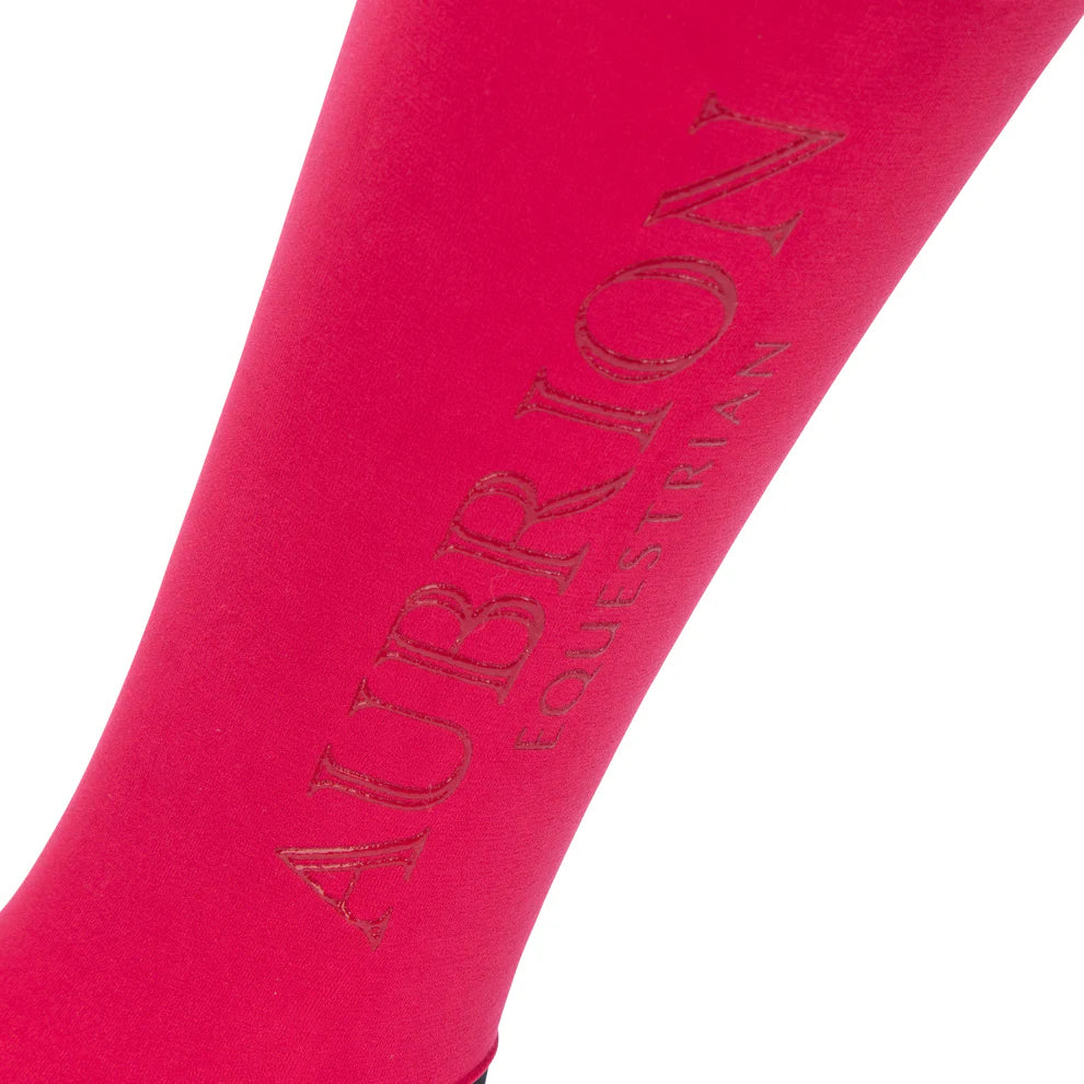 Shires Aubrion Equestrian Socks -Young Rider #colour_dewberry
