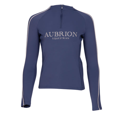 Shires Aubrion Equestrian Long Sleeve Base Layer -Young Rider #colour_midnight