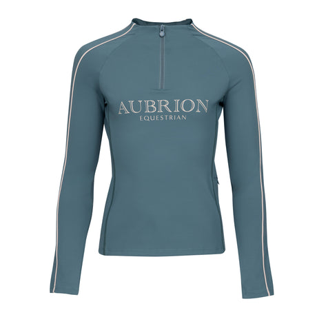 Shires Aubrion Equestrian Long Sleeve Base Layer -Young Rider #colour_thyme