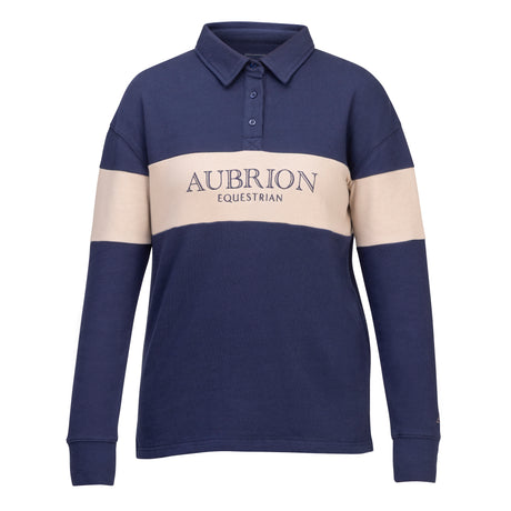 Shires Aubrion Equestrian Button Sweatshirt #colour_midnight-taupe