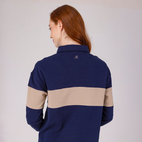 Shires Aubrion Equestrian Button Sweatshirt #colour_midnight-taupe