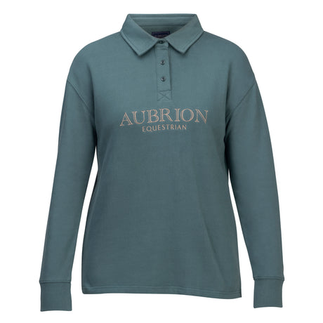 Shires Aubrion Equestrian Button Sweatshirt #colour_thyme