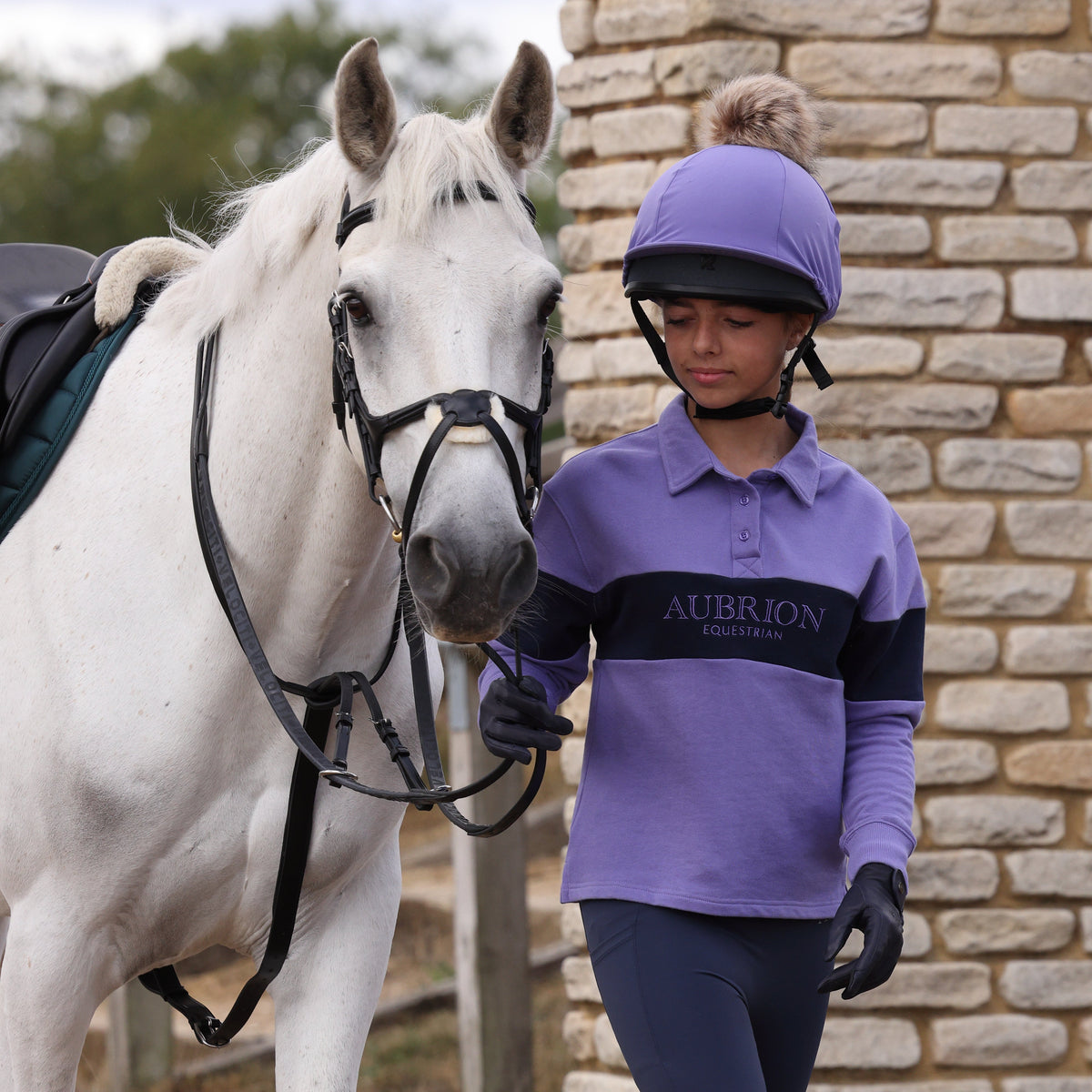 Shires Aubrion Equestrian Button Sweatshirt -Young Rider