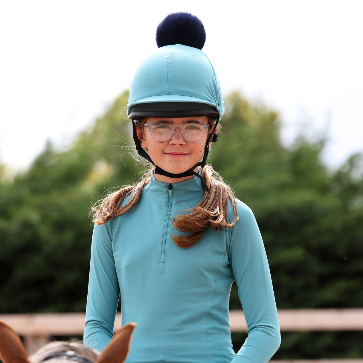 Shires Aubrion Young Rider React Long Sleeve Base Layer #colour_haze