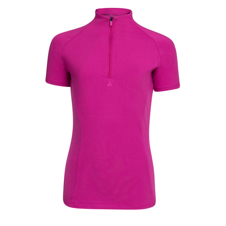 Shires Aubrion Young Rider React Short Sleeve Base Layer #colour_fuchsia