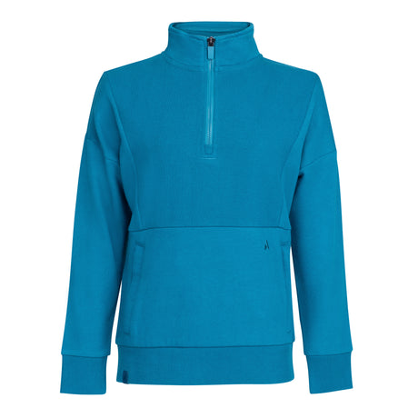 Shires Aubrion React Quarter Zip Sweater - Young Rider #colour_kingfisher