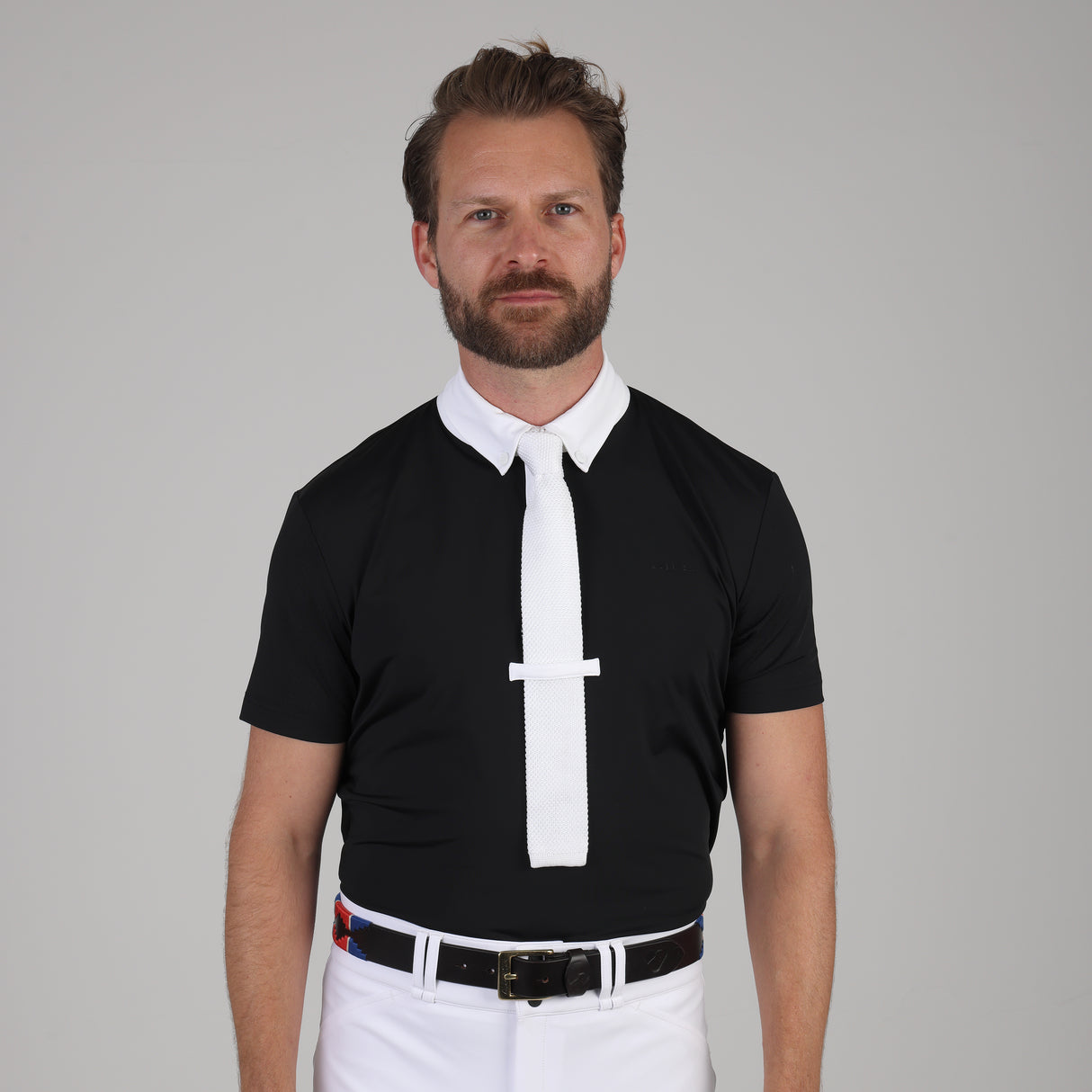 Shires Aubrion Optima MX Zip Show Shirt - Mens #colour_black