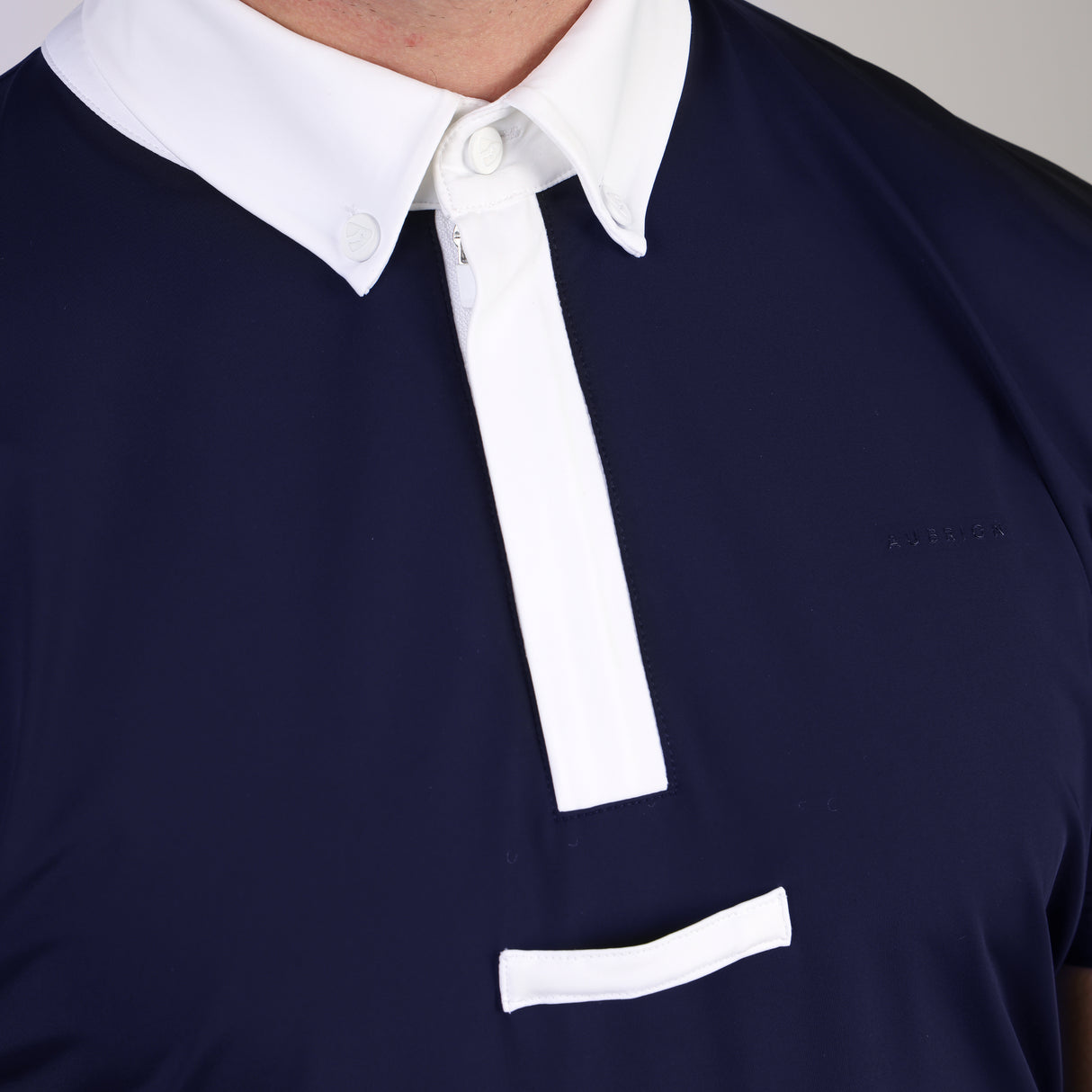 Shires Aubrion Optima MX Zip Show Shirt - Mens #colour_navy