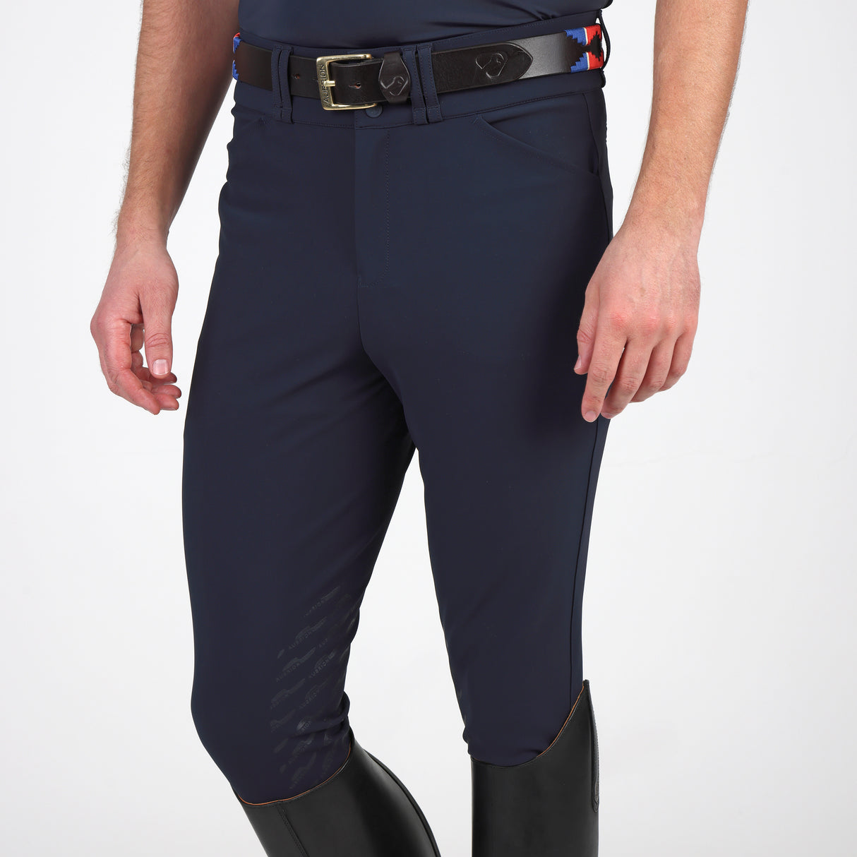 Shires Aubrion Optima MX-KG Breeches - Mens #colour_navy