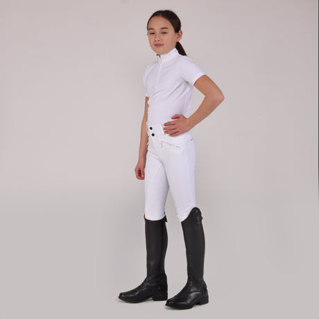 Shires Aubrion Optima LX Breeches - Young Rider #colour_white