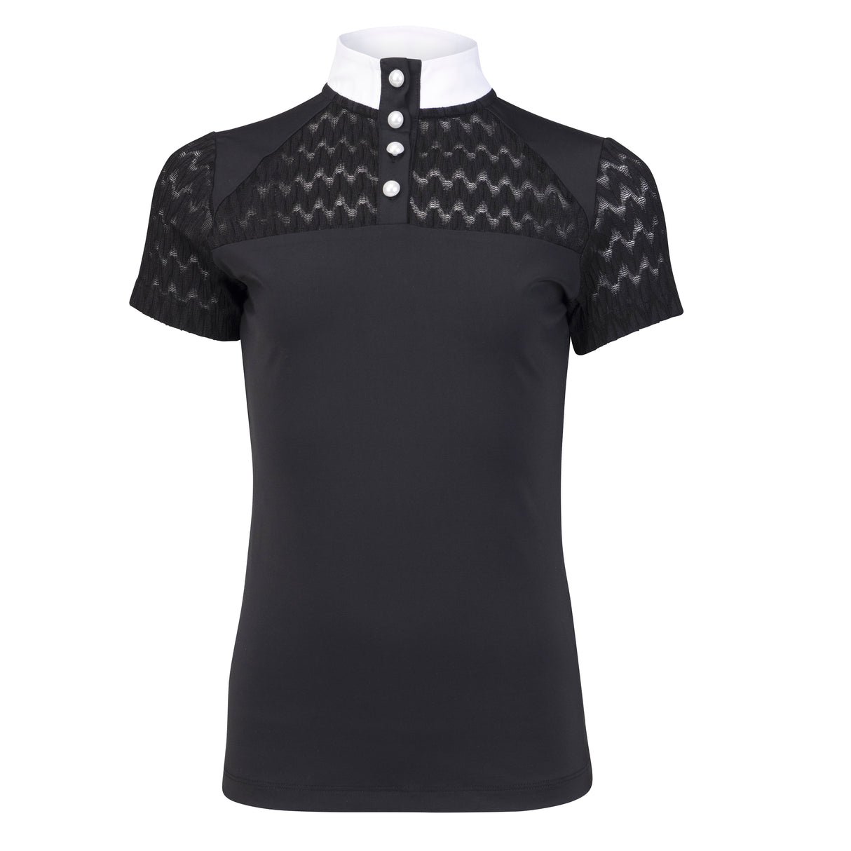 Shires Aubrion Optima VX Show Shirt - Young Rider #colour_black