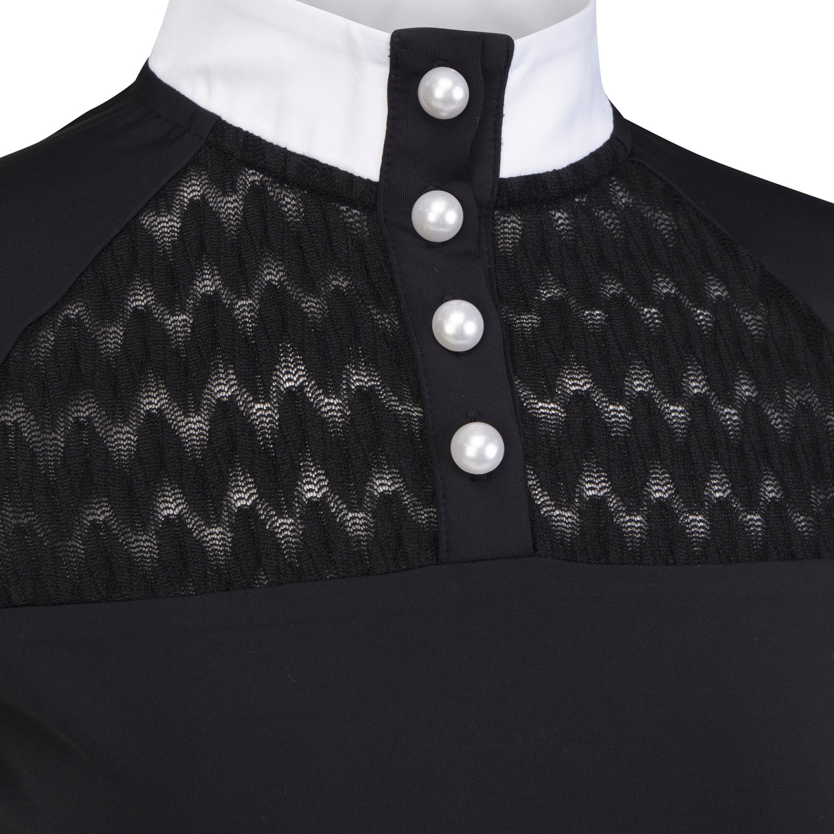Shires Aubrion Optima VX Show Shirt - Young Rider #colour_black