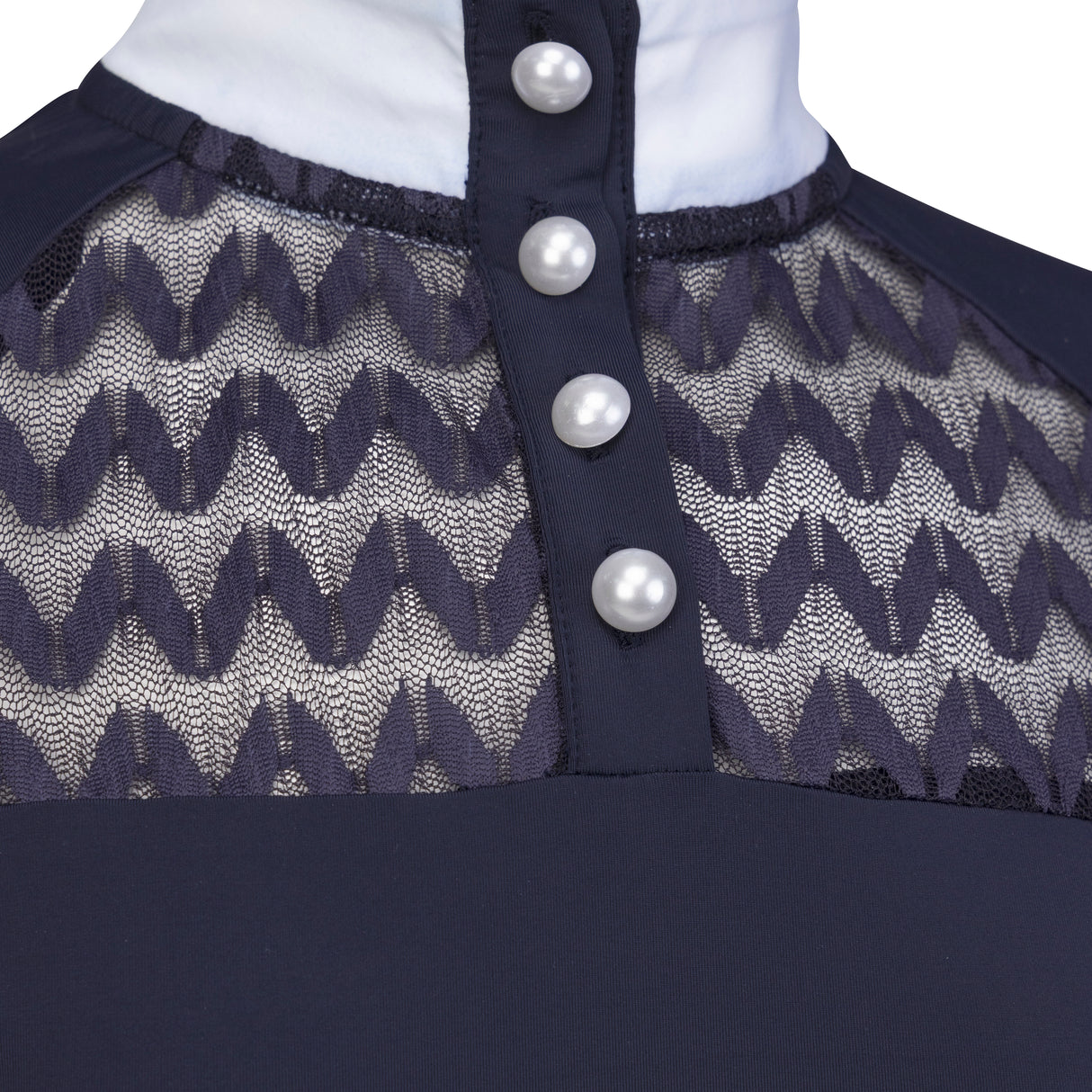 Shires Aubrion Optima VX Show Shirt - Young Rider #colour_navy