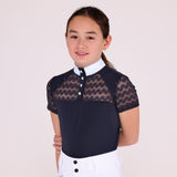 Shires Aubrion Optima VX Show Shirt - Young Rider #colour_navy