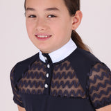 Shires Aubrion Optima VX Show Shirt - Young Rider #colour_navy