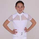 Shires Aubrion Optima VX Show Shirt - Young Rider #colour_white
