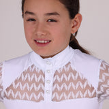 Shires Aubrion Optima VX Show Shirt - Young Rider #colour_white