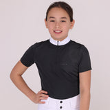 Shires Aubrion Optima QX Show Shirt - Young Rider #colour_black