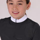 Shires Aubrion Optima QX Show Shirt - Young Rider #colour_black