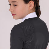 Shires Aubrion Optima QX Show Shirt - Young Rider #colour_black