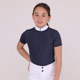 Shires Aubrion Optima QX Show Shirt - Young Rider #colour_navy