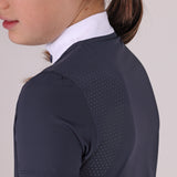 Shires Aubrion Optima QX Show Shirt - Young Rider #colour_navy