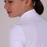 Shires Aubrion Optima QX Show Shirt - Young Rider #colour_white