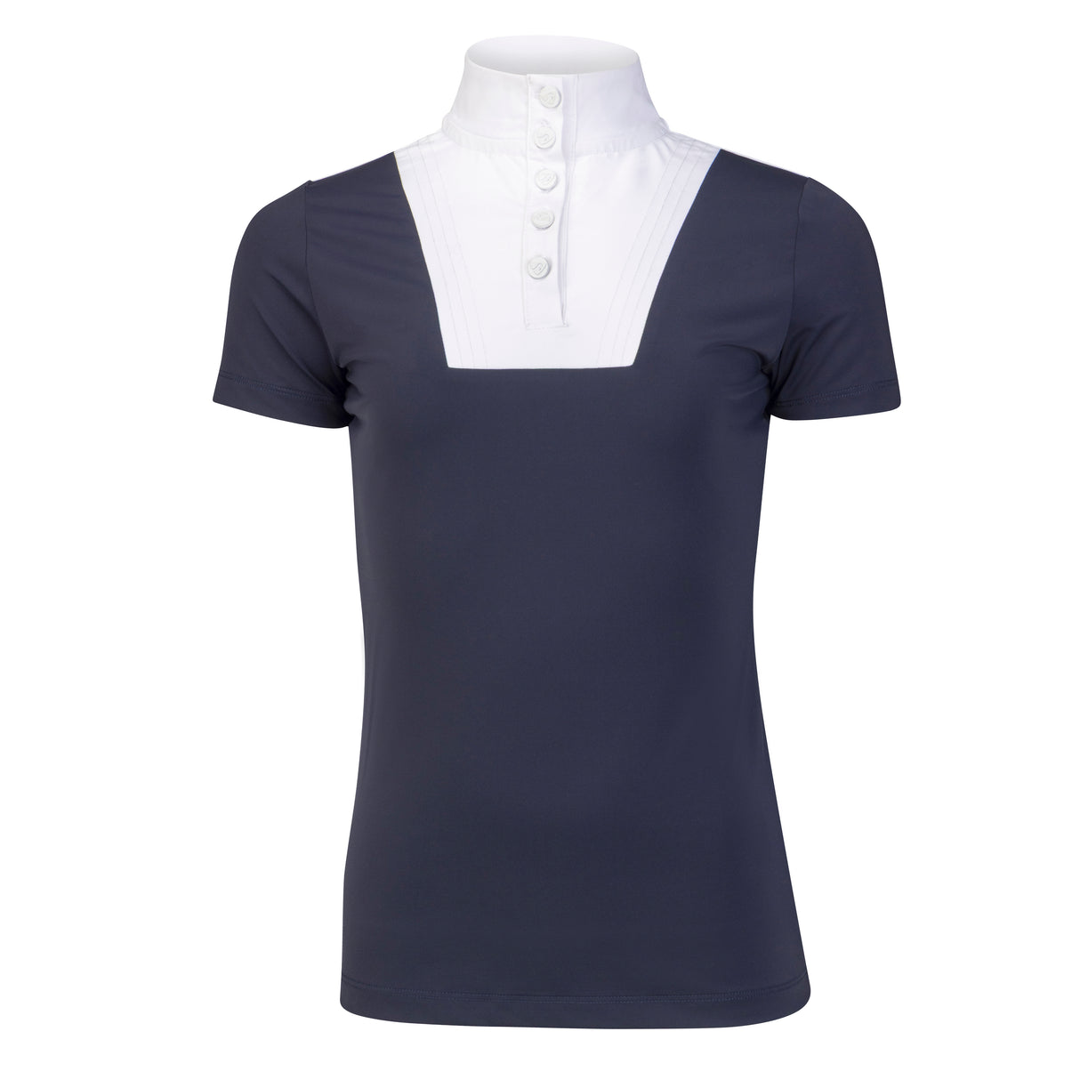 Shires Aubrion Optima MX Show Shirt - Young Rider #colour_navy