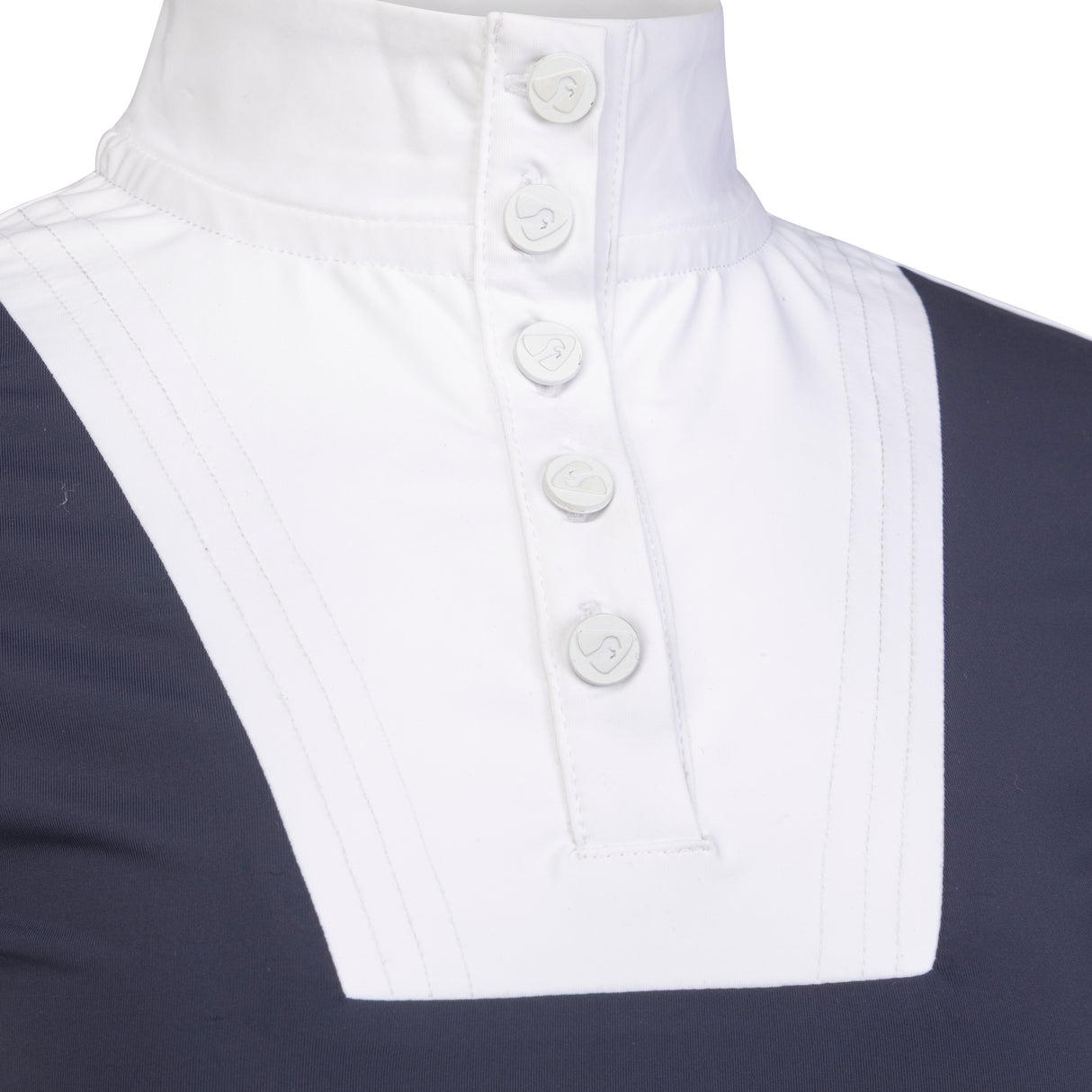 Shires Aubrion Optima MX Show Shirt - Young Rider #colour_navy