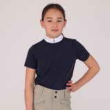 Shires Aubrion Optima LX Show Shirt - Young Rider #colour_navy