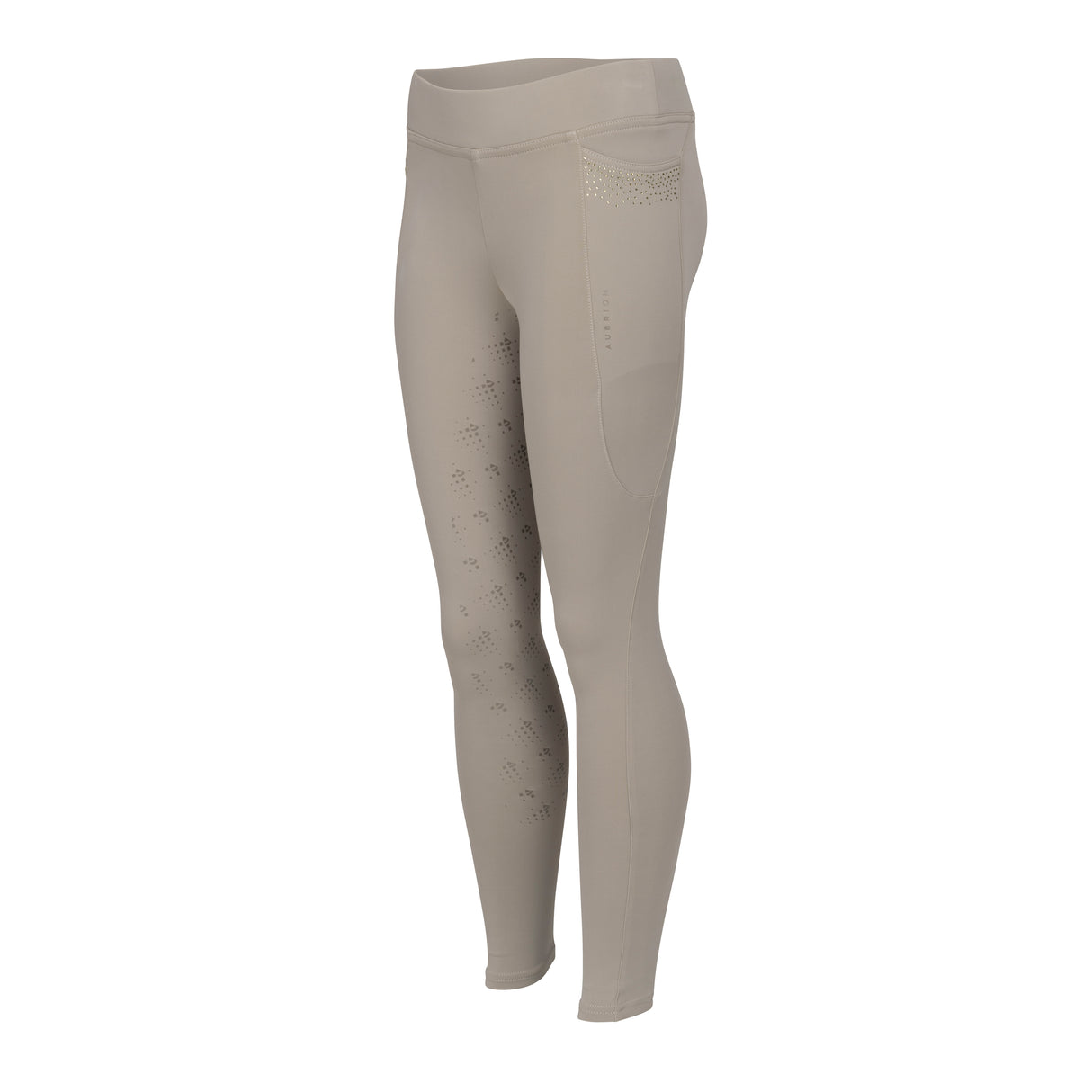 Shires Aubrion Optima GX Riding Tights - Young Rider #colour_beige