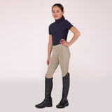 Shires Aubrion Optima GX Riding Tights - Young Rider #colour_beige
