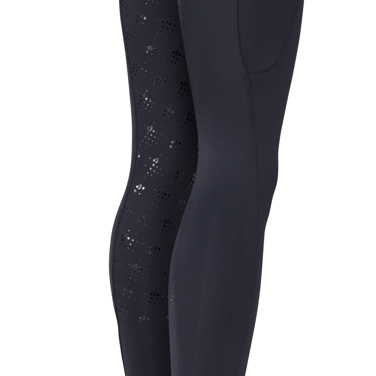 Shires Aubrion Optima GX Riding Tights - Young Rider #colour_black