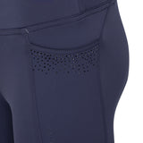 Shires Aubrion Optima GX Riding Tights - Young Rider #colour_navy