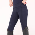 Shires Aubrion Optima GX Riding Tights - Young Rider #colour_navy