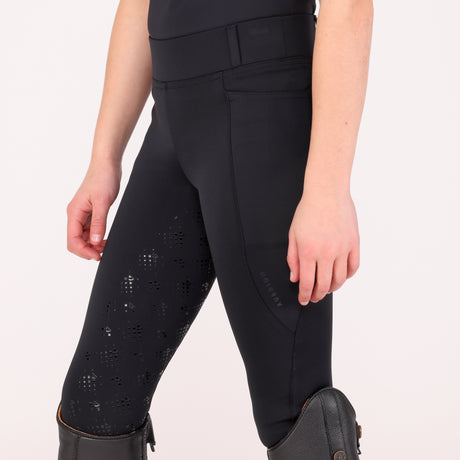 Shires Aubrion Optima LX Riding Tights - Young Rider #colour_black