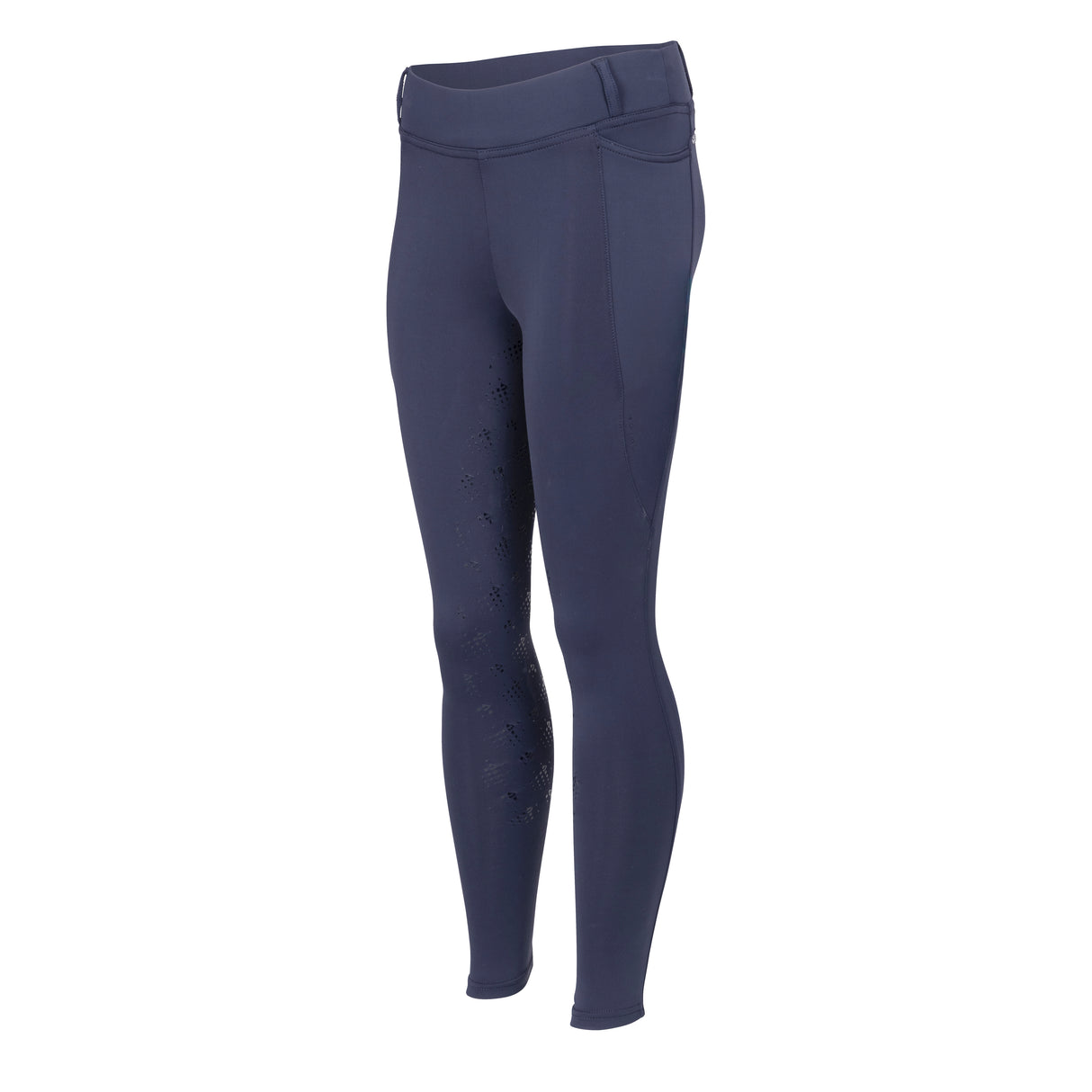 Shires Aubrion Optima LX Riding Tights - Young Rider #colour_navy