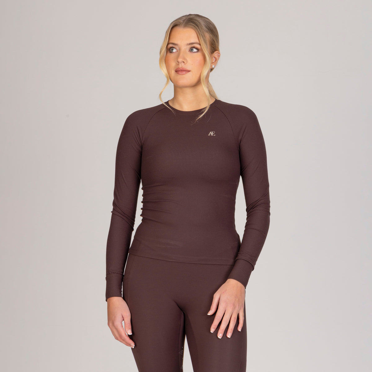 Shires Aubrion Equestrian Ribbed Long Sleeve Top