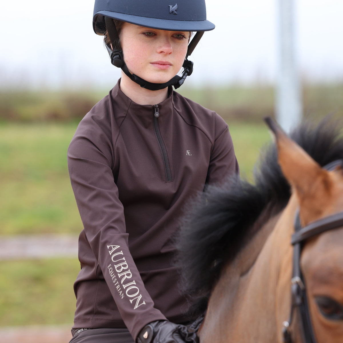 Shires Young Rider Aubrion Equestrian Winter Long Sleeve Base Layer